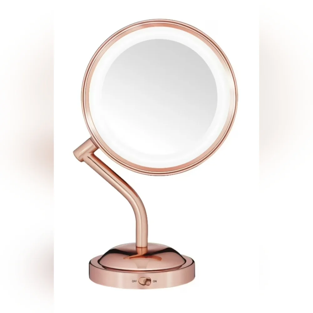 Conair LED Lighted Vanity Makeup Mirror, 1x/5x Magnification, Rose Gold